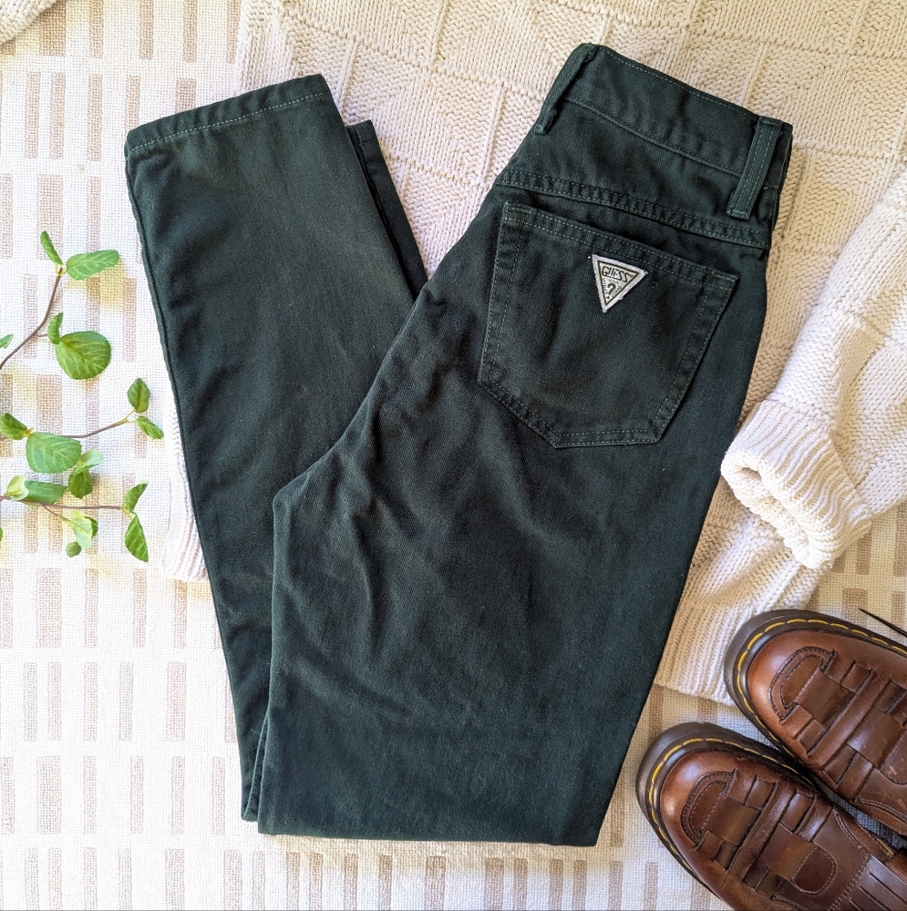 GUESS | by Georges Marciano | Vintage | Emerald Green High Waist Straight Denim